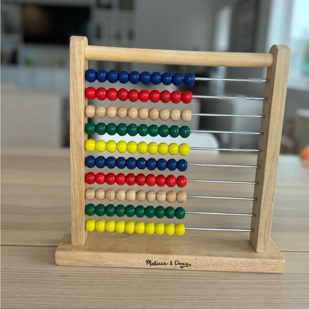 Melissa & Doug Wooden Abacus – Primary Colors